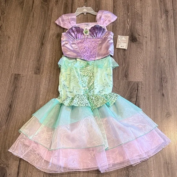 ❤️Disney Parks Disneyland Little Mermaid Princess Ariel Costume Lavender Aqua - Picture 5 of 7